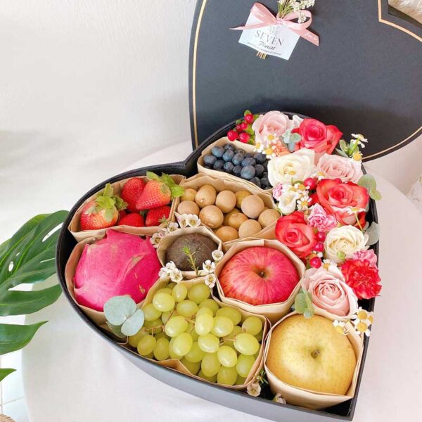 Premium Flowers & Fruits Gift Box – [Love]