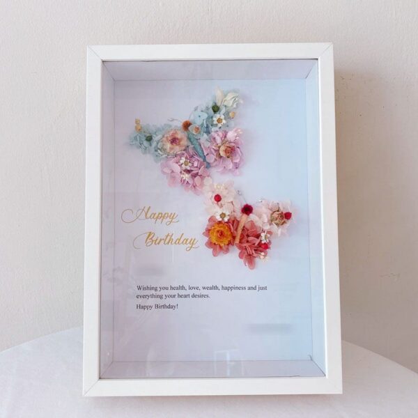 Preserved & Dried Flower Frame – Butterflies (PRE-ORDER)