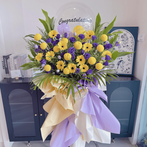 Violet Citrine Flower Stand